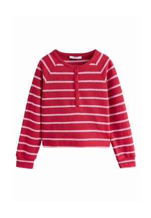 Next HENLEY - Long sleeved top - pink red stripe