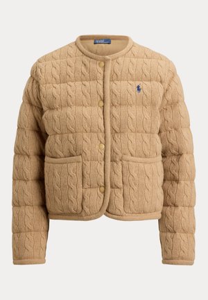 Polo Ralph Lauren, CABLE WOOL-CASHMERE SNAPPED JACKET - Veste d'hiver - collection camel melange