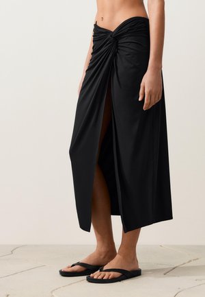 OYSHO WRAP SKIRT  - Accesoriu plajă - black