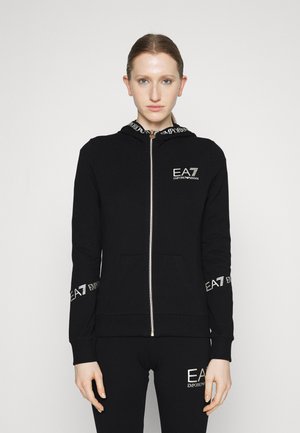 Sweat à capuche zippé - black/gold