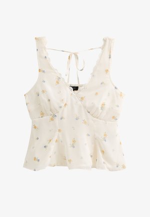 New Look, FLORAL CHIFFON SHELL TOP - Top - off white
