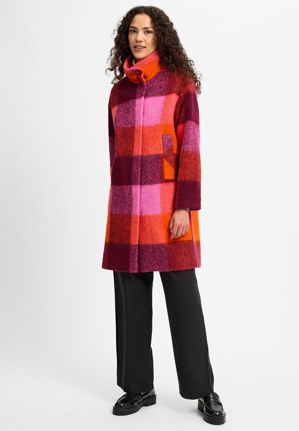 Kurzmantel - aubergine orange