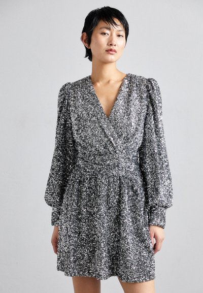 The Kooples ROBE - Robe de soirée - silver-coloured