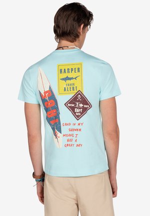SAND - Camiseta estampada - turquesa