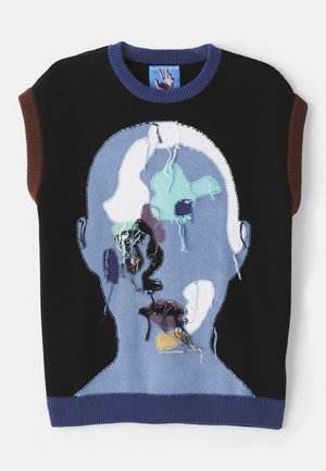 Kidsuper REVERSE PATCHWORK FACE  - Print T-shirt - blue/multi-coloured