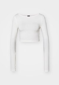 Gina Tricot SOFT TOUCH CROPPED TOP - Top s dlhým rukávom - pristine