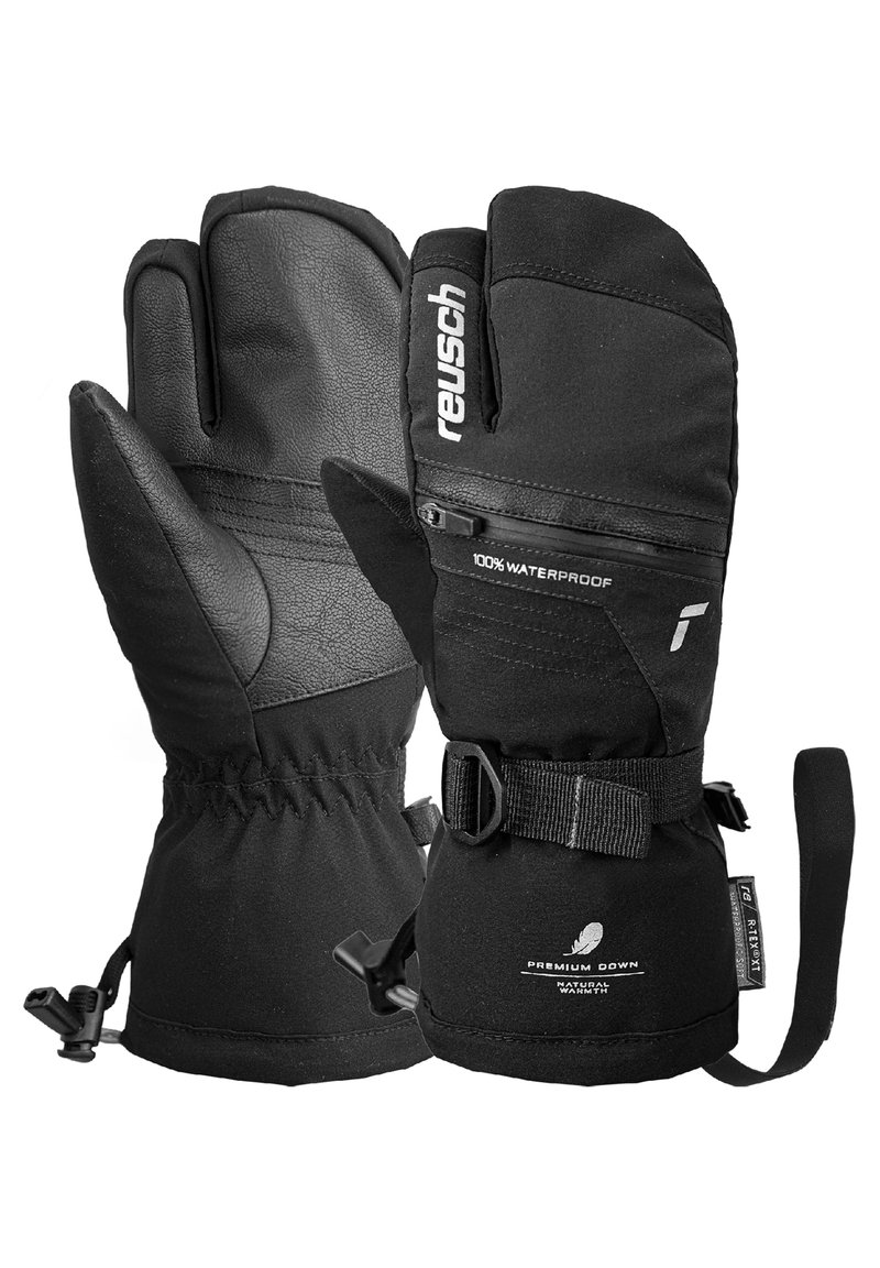 Reusch - FINGER  LANDO R-TEX® XT JUNIOR LOBSTER - Fingerhandschuh - black / silver, Vergrößern