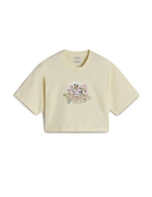 BIRDSONG RELAXED FIT CROP - T-Shirt print - lemon icing