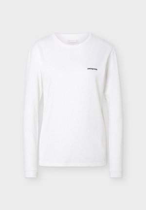 Patagonia, P-6 LOGO RESPONSIBILI-TEE - Μπλούζα με μακριά μανίκια - fiber white