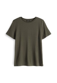 REGULAR FIT RIB - T-shirt basic - olive leaf
