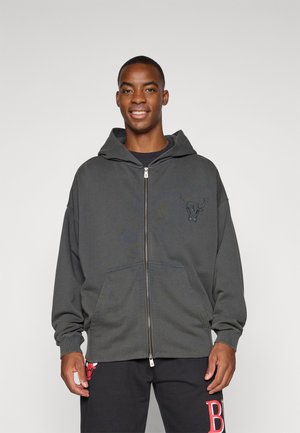 NBA CHICAGO BULLS WASHED FULL ZIP - Klub merchandise - grey