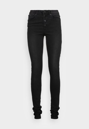 Vero Moda Tall VMTANYA PIPING BUT - Jeans Skinny Fit - black denim