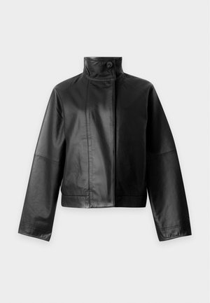 Selected, SLWZENIA  JACKET - Δερμάτινο μπουφάν - black
