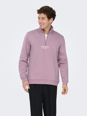 Only & Sons ONSCURATED HALF ZIP NOOS - Sportinis megztinis - twilight mauve