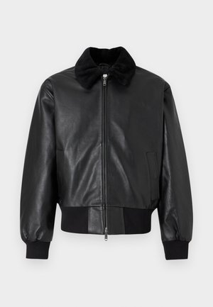 UNISEX - Kožená bunda - black