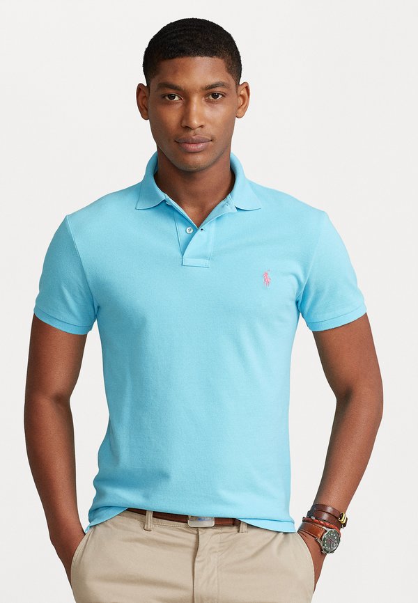 SLIM FIT POLO SHIRT - Polo shirt - turquoise nova