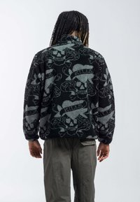 Ed Hardy LOVE KILLS SLOWLY AOP ZIP THRU BORG - Giacca in pile - black