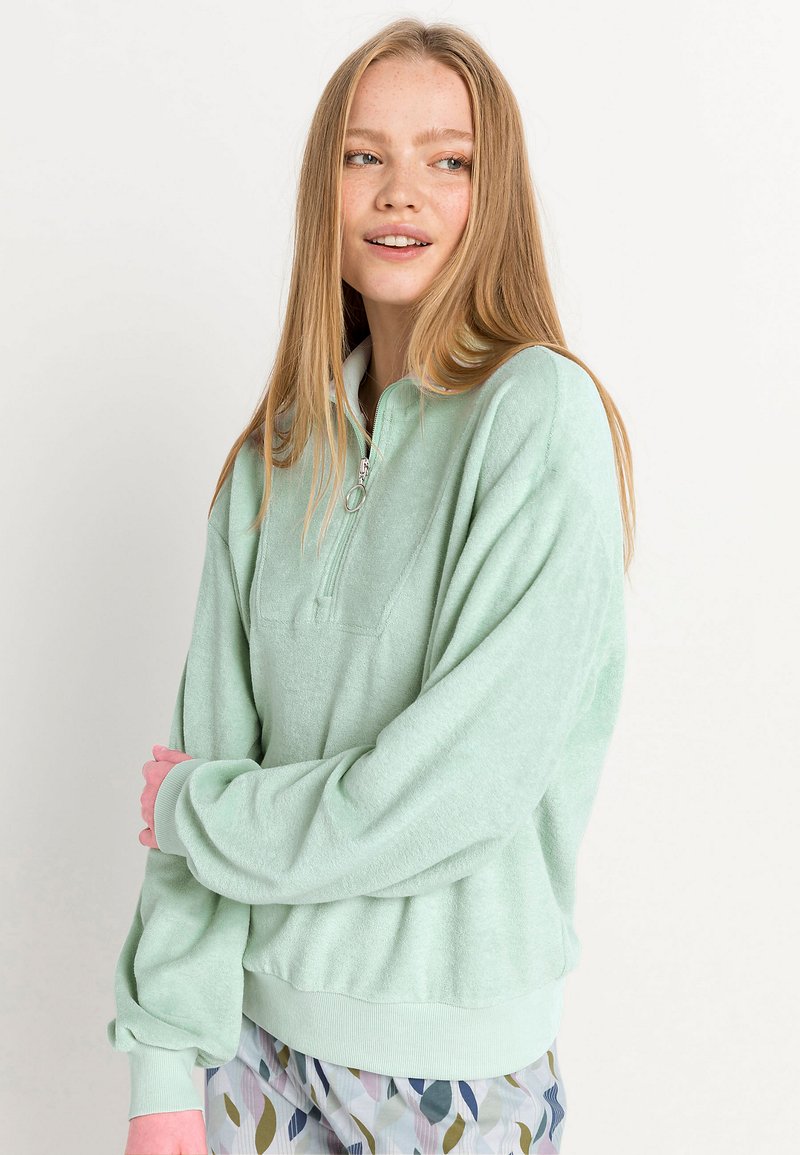 Damen Strickjacken | hessnatur Strickpullover wassergrün/grün - QA90681 Damen Strickjacken | hessnatur Strickpullover wassergrün/grün - QA90681
