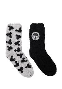 Disney 2ER PACK DISNEY MINNIE MOUSE KUSCHEL FLAUSCHIGE WINTER - Socken - grau schwarz