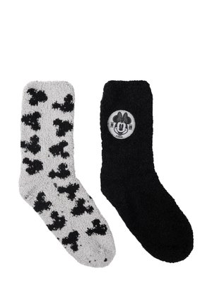 Disney 2ER PACK DISNEY MINNIE MOUSE KUSCHEL FLAUSCHIGE WINTER - Socken - grau schwarz
