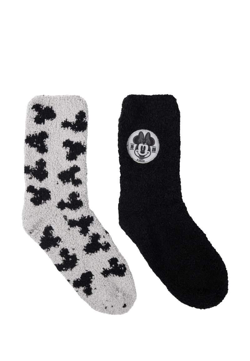 Disney 2ER PACK DISNEY MINNIE MOUSE KUSCHEL FLAUSCHIGE WINTER - Socken - grau schwarz