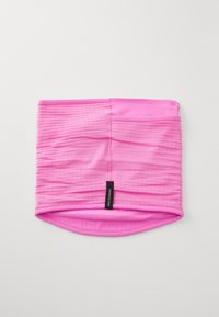 Rosa Lauf-Nackenwärmer aus leichtem, dehnbarem Stoff. Verfügt über ein nahtloses Design mit einem Etikett an der Seite. Glatte Textur.