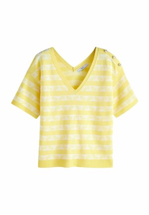 V-NECK GEM - Triko s potiskem - yellow lemons