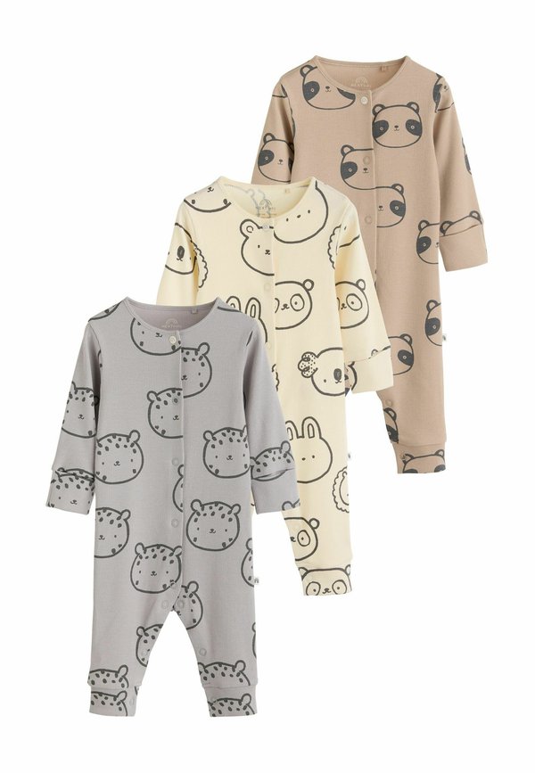 PACK OF 3 PRINTED - REGULAR FIT - Strampler - neutral