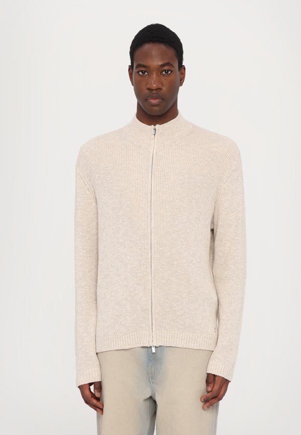 ATLANTIC ZIP CARDIGAN - Cardigan - sand