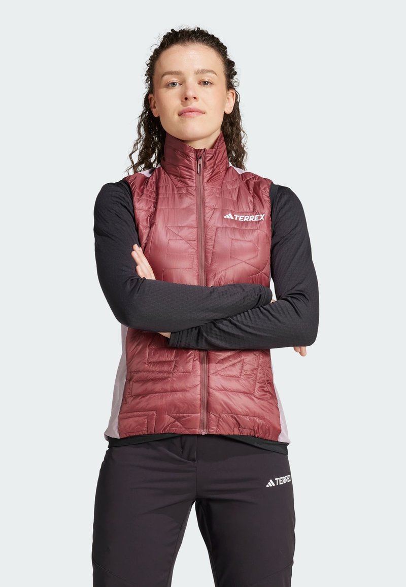 Adidas Terrex XPERIOR VARILITE HYBRID PRIMALOFT - Bodywarmer - preloved fig   burgundy
