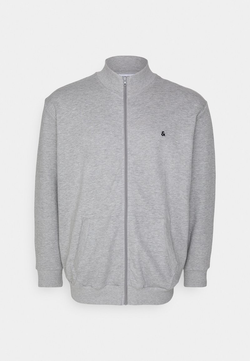 jack & jones Sweater met rits lichtgrijs gemêleerd