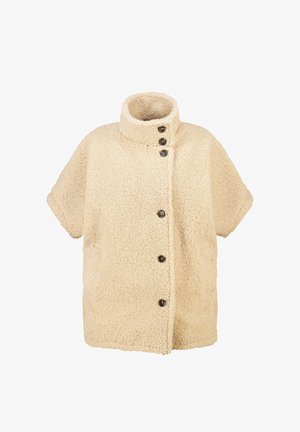 MS Mode, MS MODE JACKE TEDDYJACKE MIT KURZEN ÄRMELN - Winterjas - sand