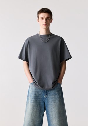 PULL&BEAR JOIN LIFE - Základné tričko - blue grey