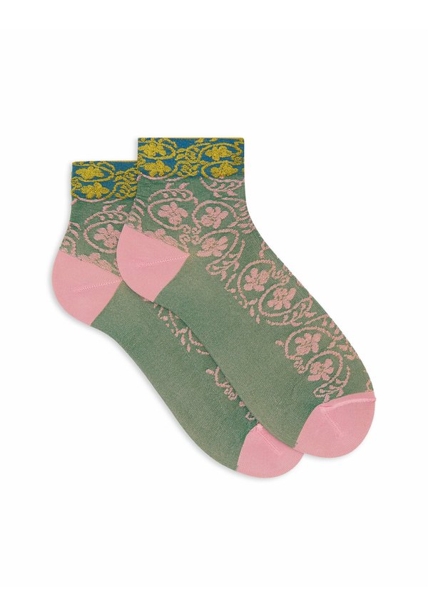 WITH RAMAGE MOTIF AND CONTRASTING CUFF - Socken - petalo