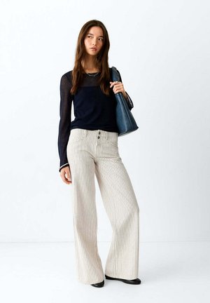 Mango Kids, TEEN - Pantalones - off-white black
