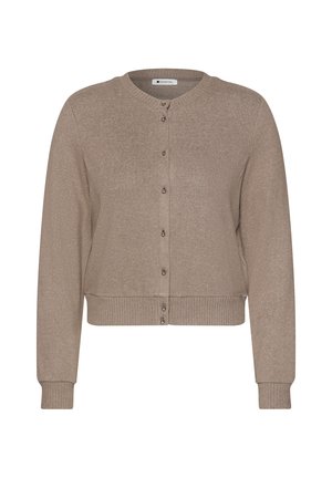Street One, LANGARM JACKE IM STRICK-LOOK MIT RUNDHALS - Cardigan - sanded amber mel