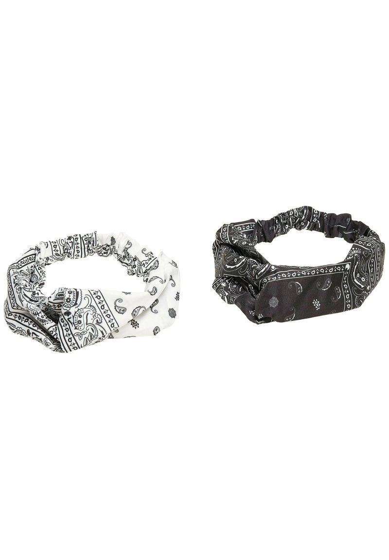Urban Classics BANDANA PRINT  2-PACK - Haar-Styling-Accessoires - black white