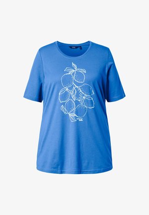 Ulla Popken, Print T-shirt - peacock blue