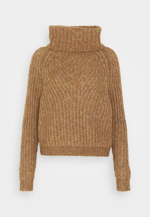 ONLNEW CHUNKY ROLLNECK - Jumper - camel melange