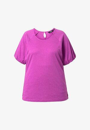 Ulla Popken, T-Shirt basic - purple crocus