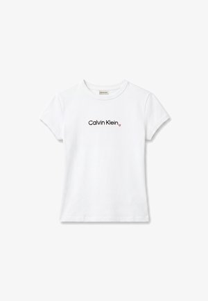 Calvin Klein Jeans, SLIM FIT HEART LOGO - Trükipildiga T-särk - bright white