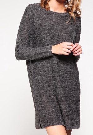 Gebreide jurk - mottled dark grey
