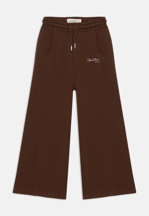 SIGNATURE WIDE LEG PANT - Pantalon de survêtement - legacy brown