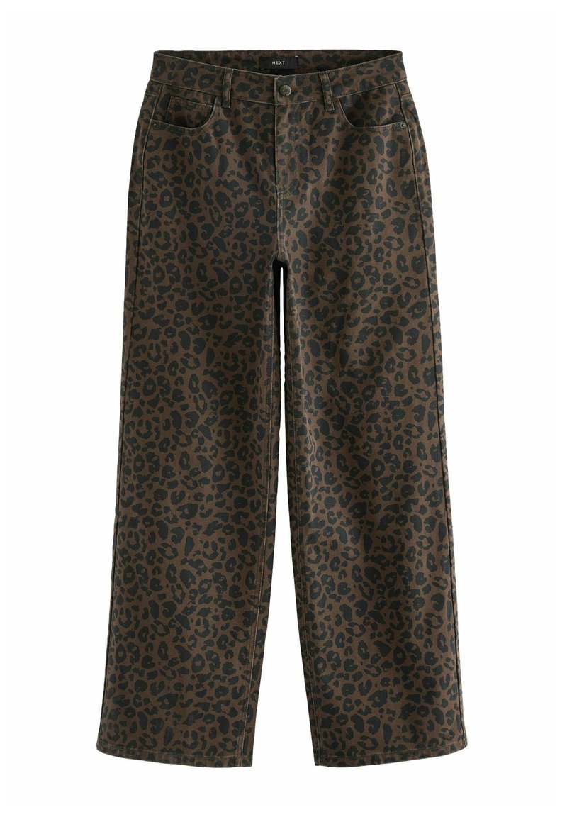 Next PRINTED WIDE LEG -REGULAR FIT - Straight leg -farkut - leopard