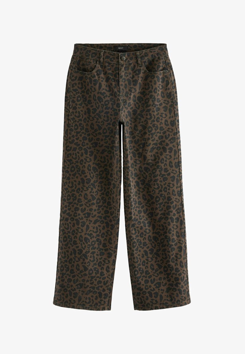 Next PRINTED WIDE LEG -REGULAR FIT - Sirgete säärtega teksad - leopard
