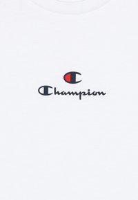 Champion RETRO SPORT CREWNECK CONTRAST SMALL LOGO UNISEX - Camiseta estampada - white/red/new navy