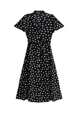 POLKA DOT BELTED - Skjortklänning - black pattern