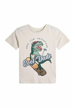 JoJo Maman Bébé REGULAR FIT - DINO SKATER - Marškinėliai su spaudiniu - grey