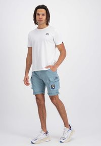 Alpha Industries CREW PATCH - Kratke hlače - greyblue