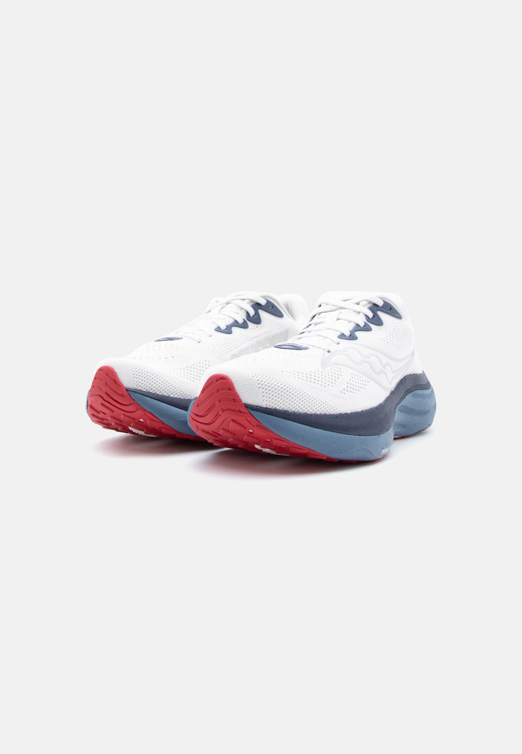 Saucony RIDE 19 - Bėgimo batai plentui - ivory/storm/balta